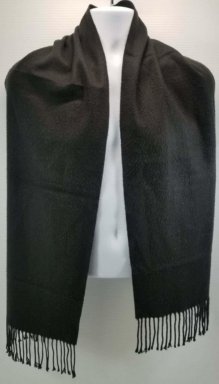 II) Jaclyn Smith Black Fringed Women's Scarf 12" x 63"